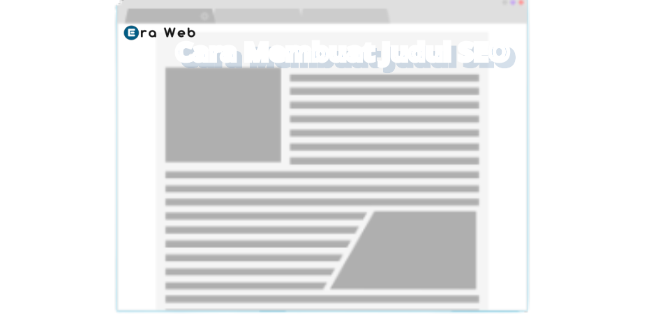 Cara membuat Judul SEO