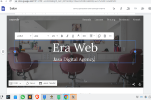 membuat web gratis google sites