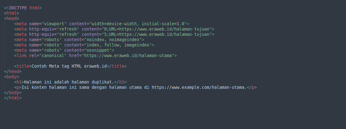 meta tag html seo