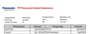 Gaji PT Panasonic Manufacturing Indonesia